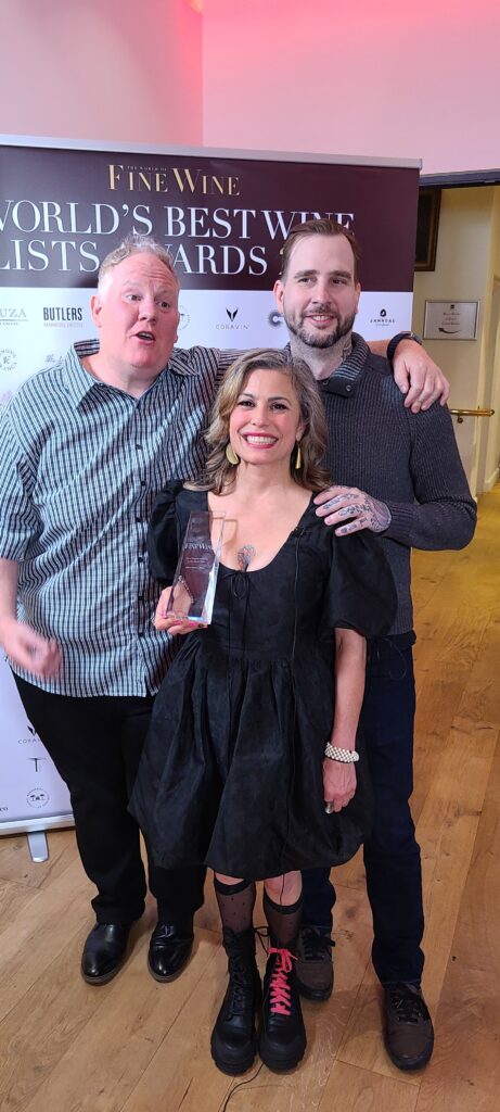 Ada's; (L-R) Chef James Trees, Wine Goddess Kat Thomas and Chef Jackson Stamper